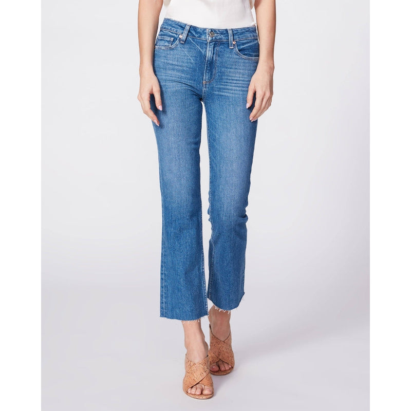 Paige Vintage Colette Crop Flare Raw Sonic Distressed