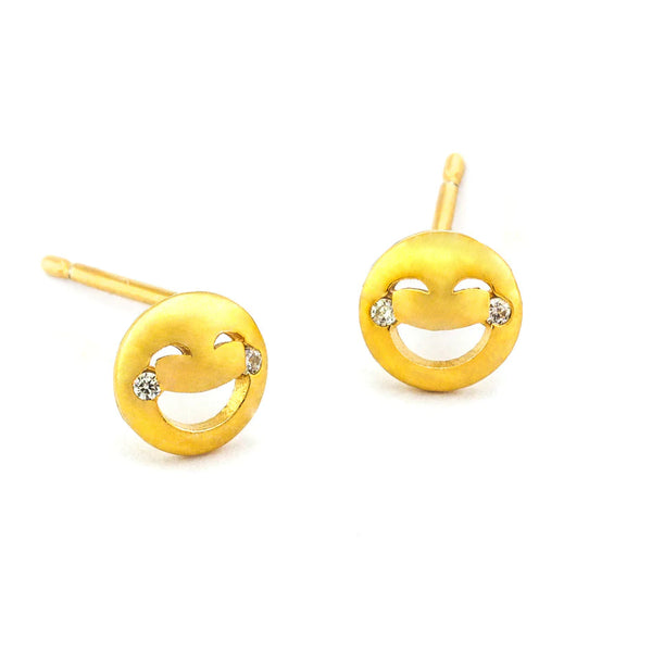Tai Joy of tears simple gold emoji post earring