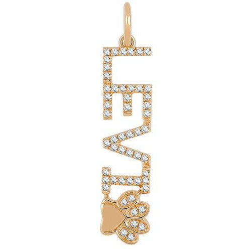 Personalize It EF Collection Diamond Pet Necklace Charm