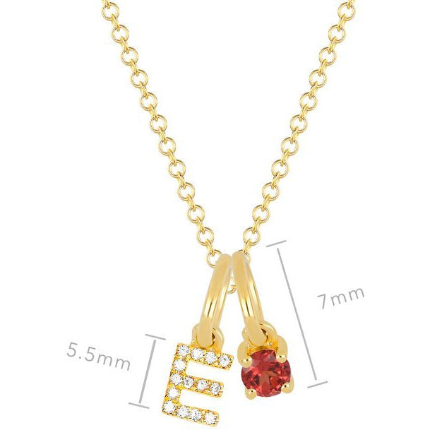 EF Collection Garnet Birthstone Necklace