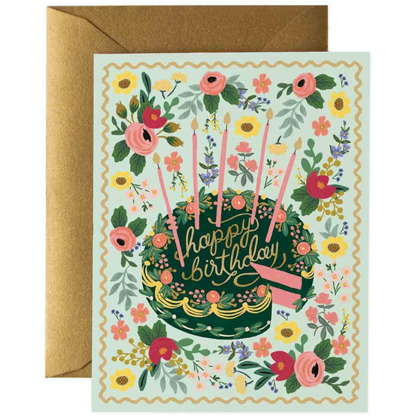 Rifle Paper Co. Floral Cake Birthday Card