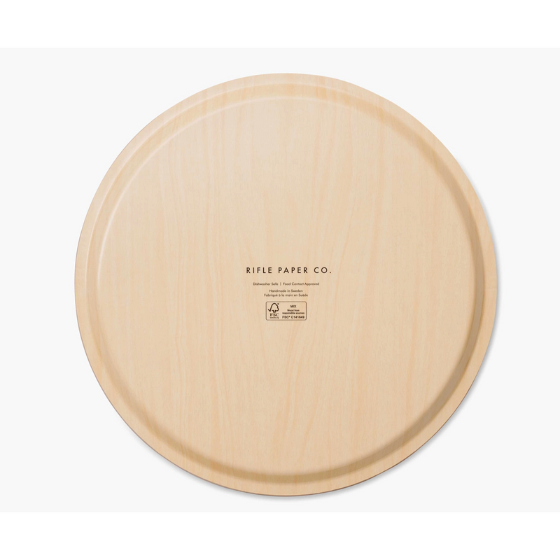 Rifle Paper Co. Dovecote Bent Plywood Round Tray
