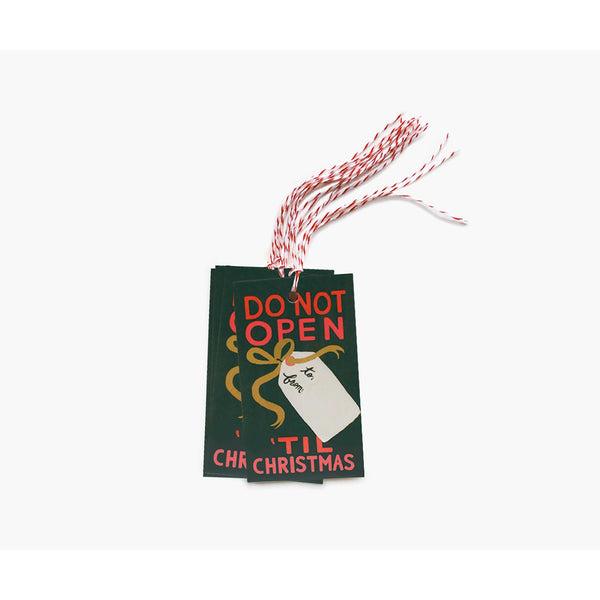 Rifle Paper Co. Pack of 10 Do Not Open 'Til Christmas Gift Tags