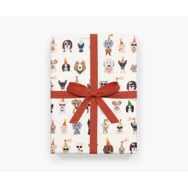 Rifle Paper Co. Roll of 3 Party Pups Wrapping Sheets