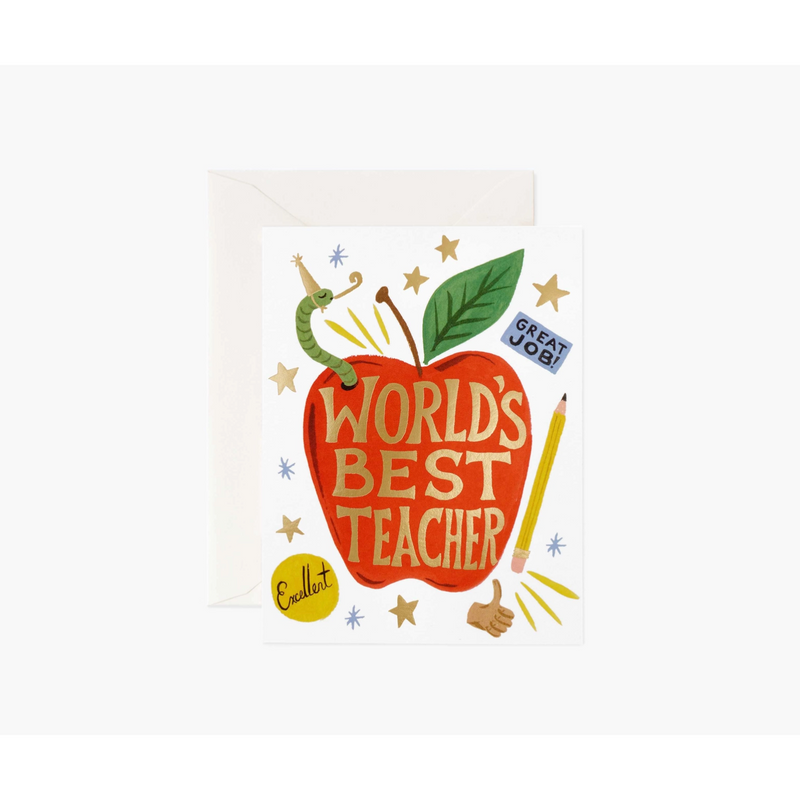 Rifle Paper Co. World's Best Teacher Card