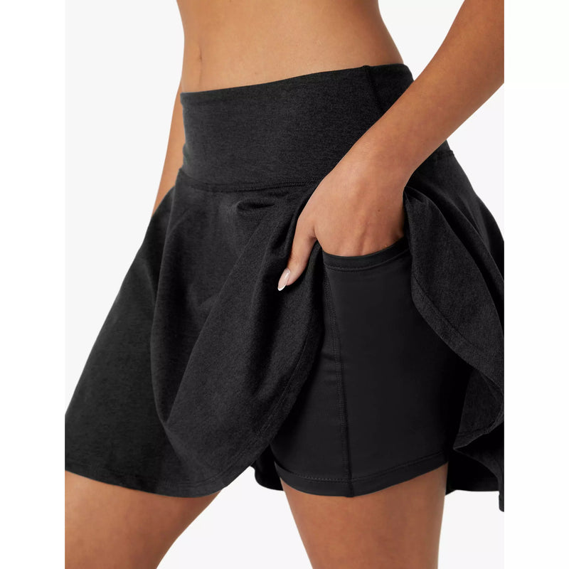 Beyond Yoga Spacedye Hot Shot Circle Skirt Darkest Night