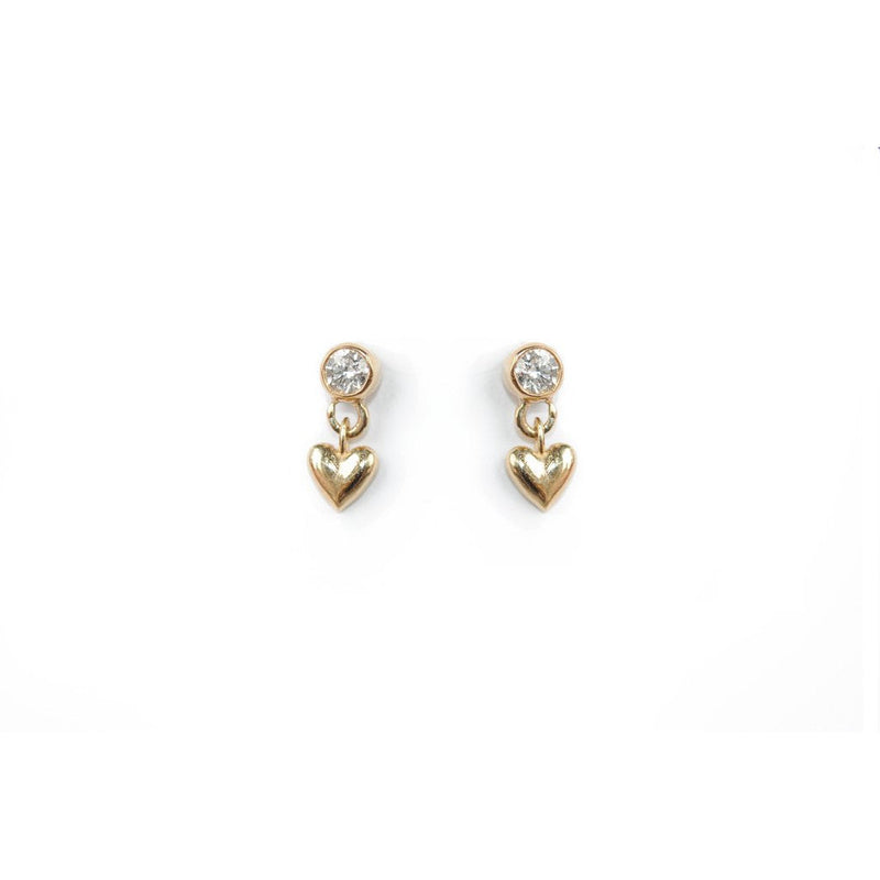Sofia Zakia Baby Heart Earrings (pair)