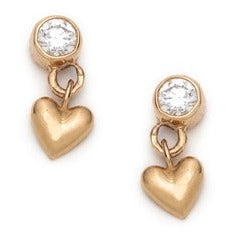 Sofia Zakia Baby Heart Earrings (pair)