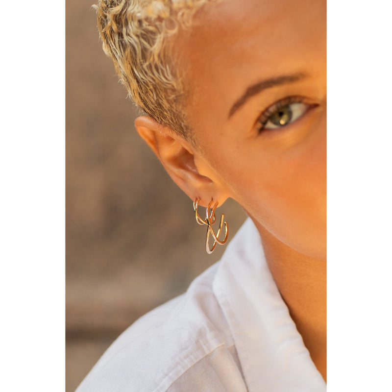 Sophie Ratner Small Crisscross Hoops