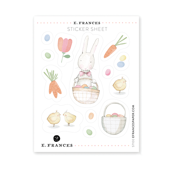 E Frances Paper Easter Sticker Sheet