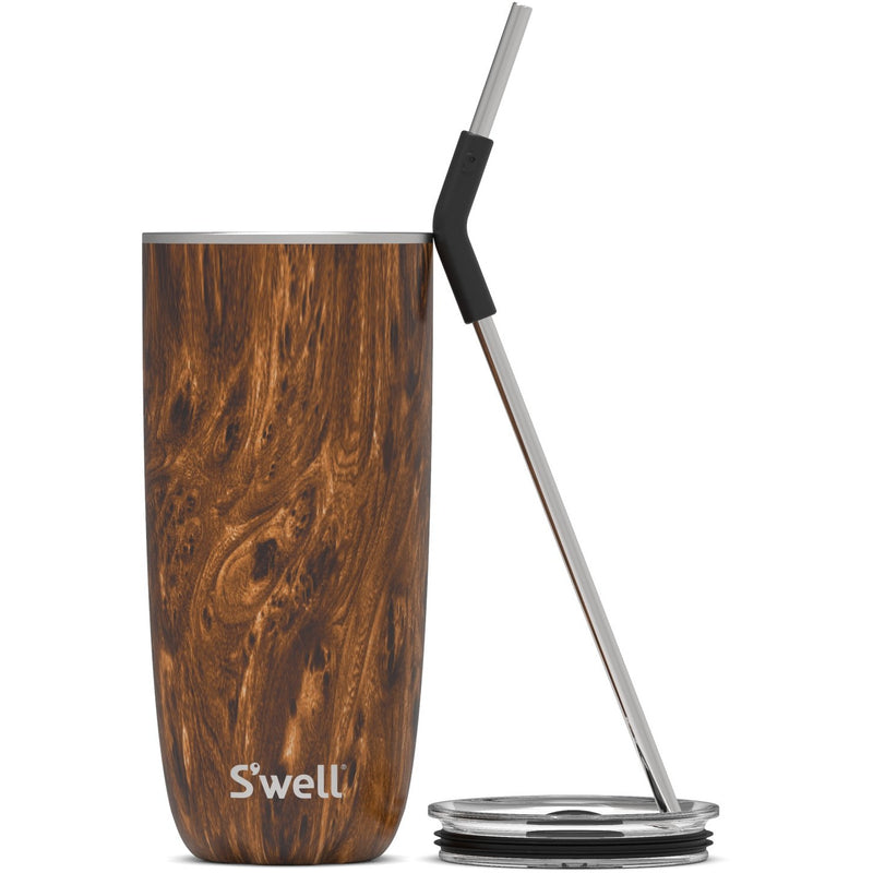 S'well Teakwood Tumbler with Straw