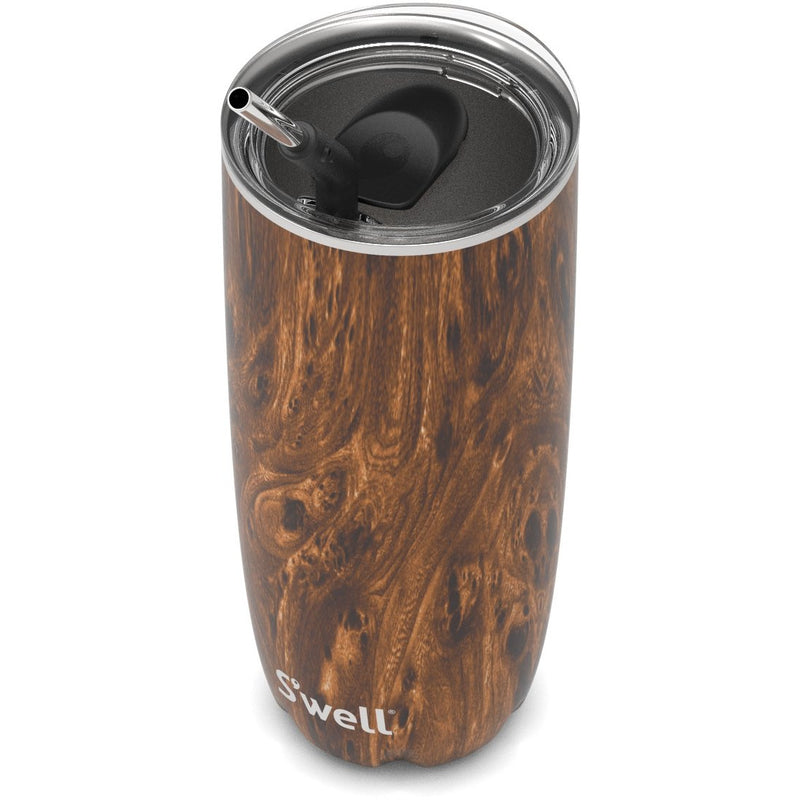 S'well Teakwood Tumbler with Straw