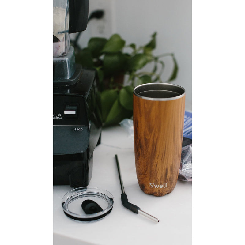 S'well Teakwood Tumbler with Straw