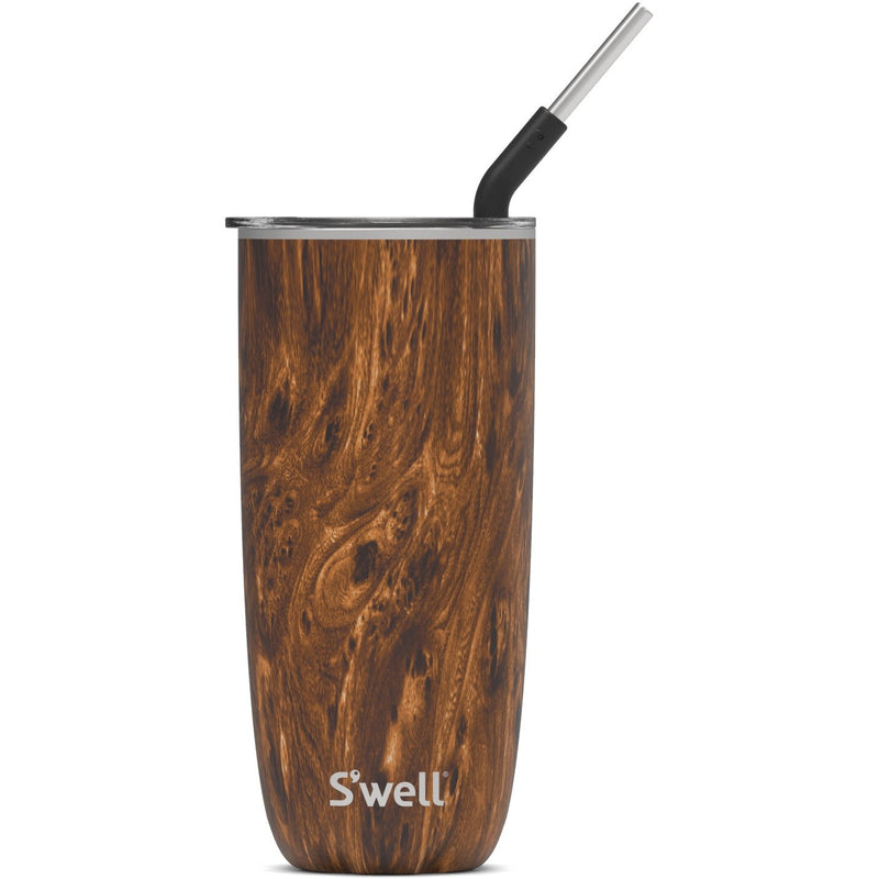 S'well Teakwood Tumbler with Straw