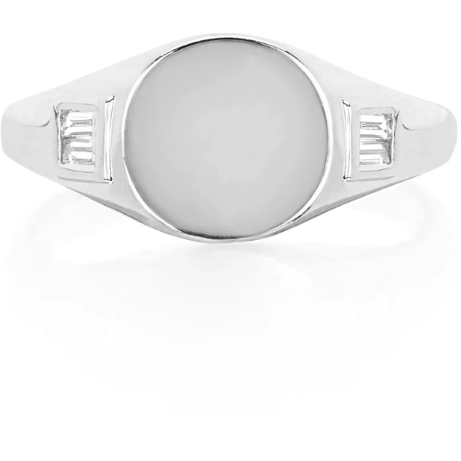 EF Collection Diamond Baguette Signet Ring
