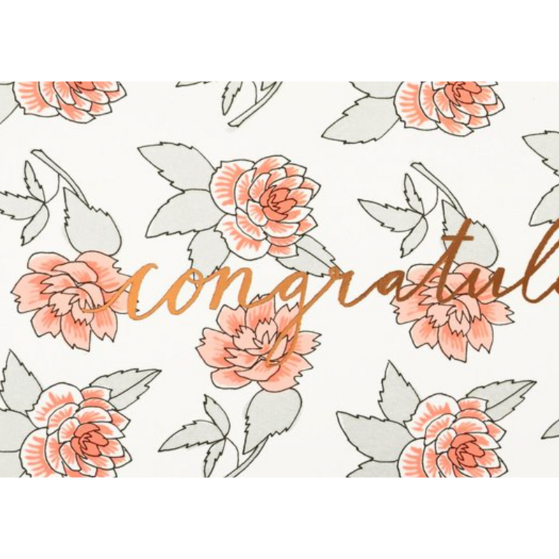 Hartland Brooklyn Congratulations Roses with Copper Foil