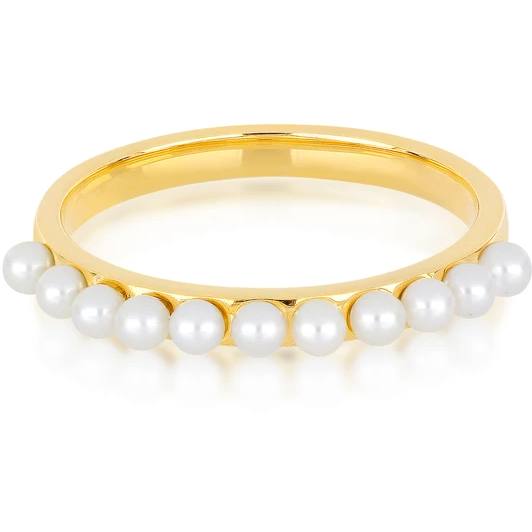 EF Collection Multi Pearl Stack Ring