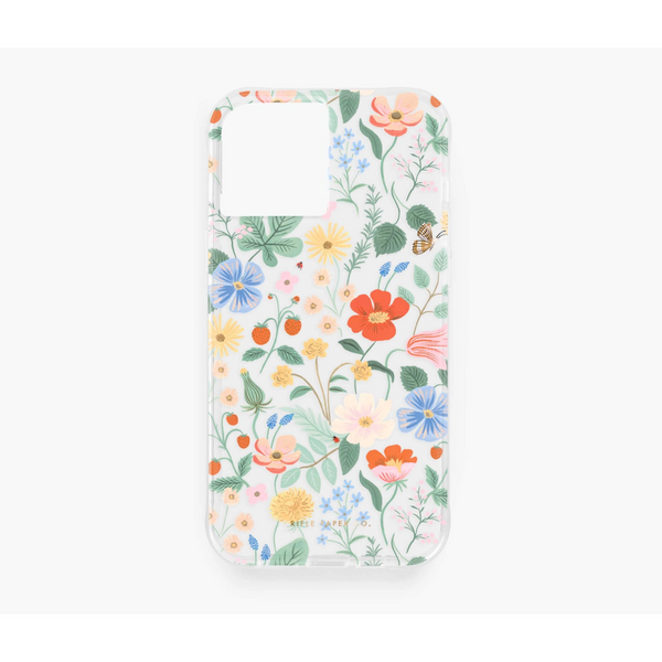 Rifle Paper Co. Clear Strawberry Fields iPhone 12PM Case