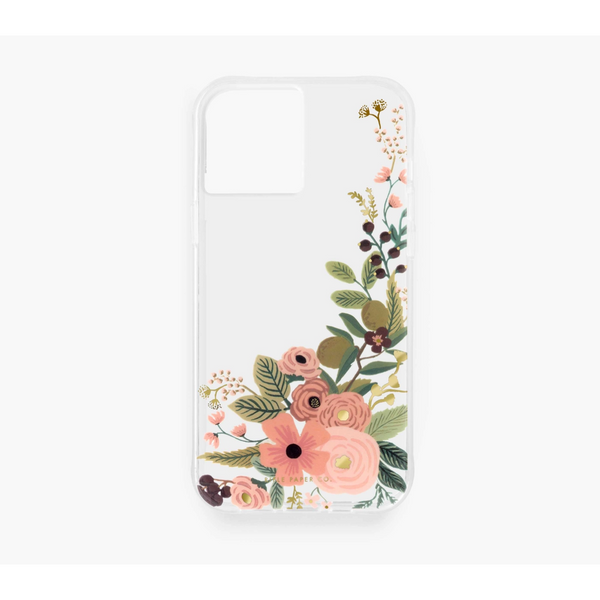 Rifle Paper Co. Clear Garden Party Rose iPhone 12PM Case