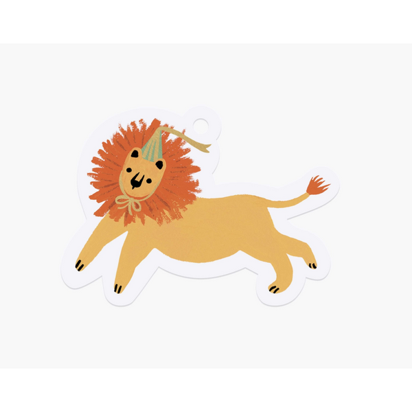 Rifle Paper Co. Pack of 8 Party Lion Die-Cut Gift Tags