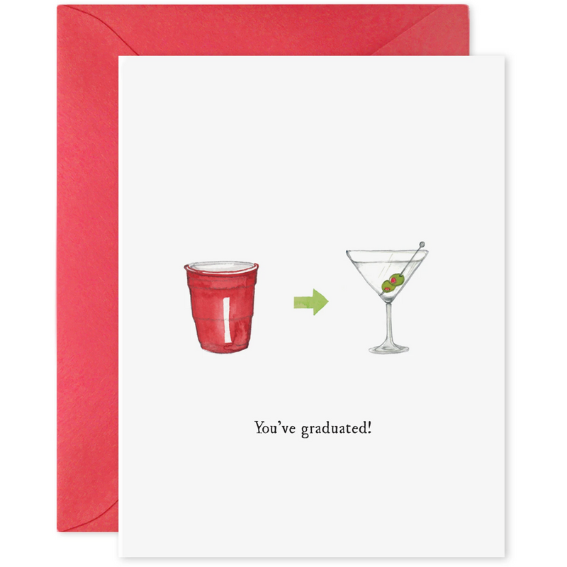 E Frances Paper You've Graduated Martini
