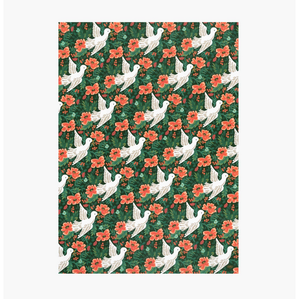 Rifle Paper Co. Roll of 3 Peace Dove Wrapping Sheets