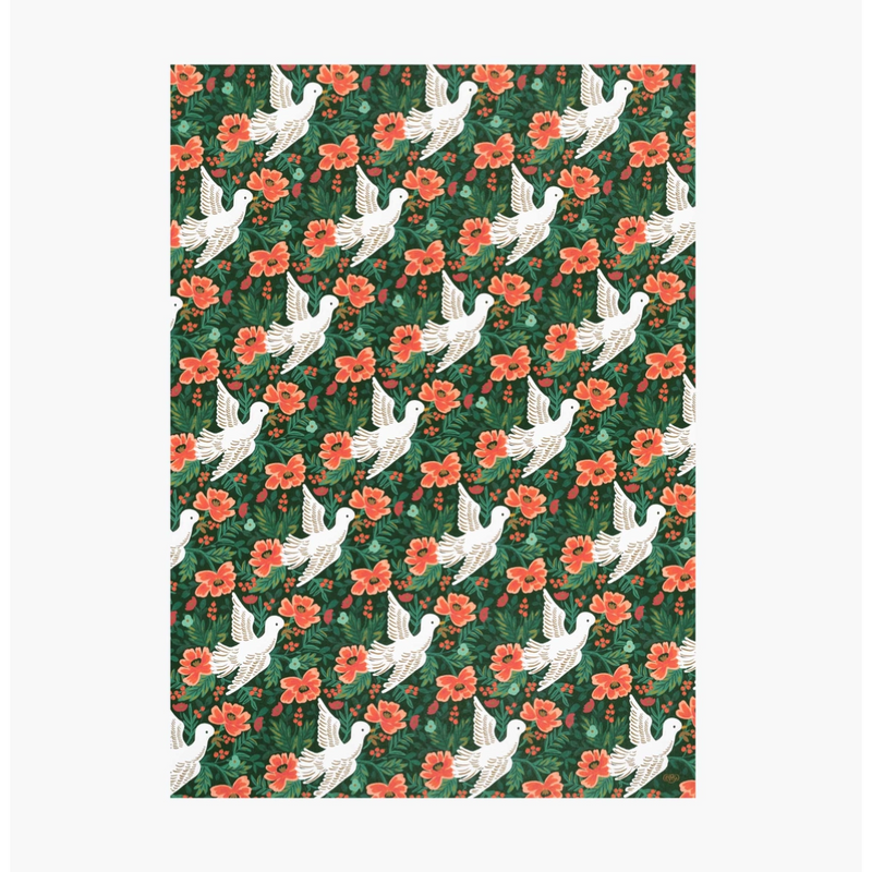Rifle Paper Co. Roll of 3 Peace Dove Wrapping Sheets