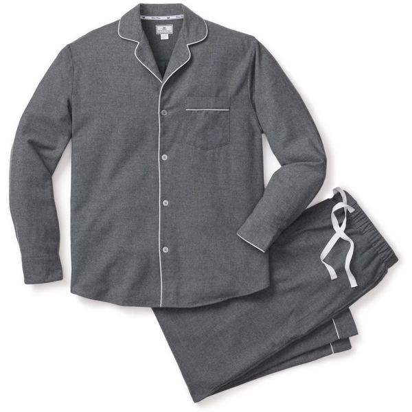 Petite Plume Men's Grey Flannel Pajama Set
