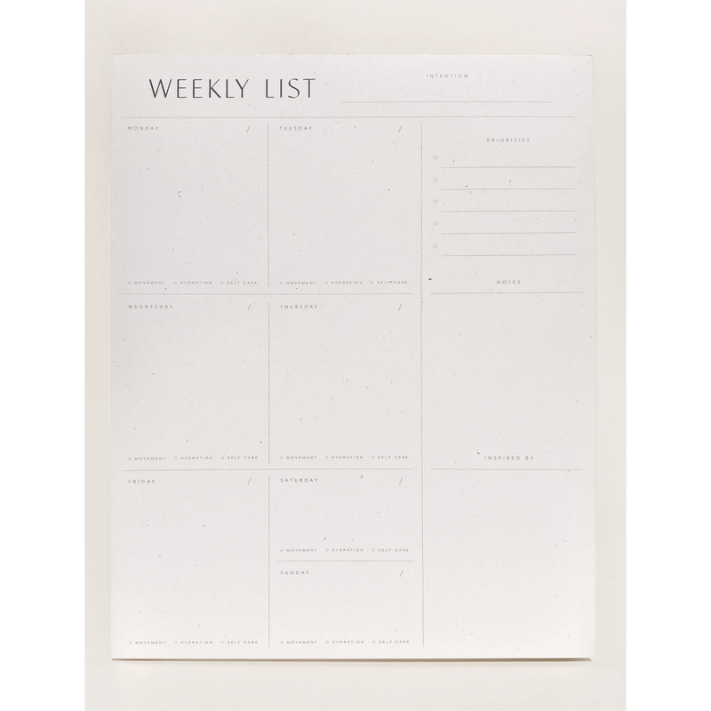 Wilde House Paper Weekly List Pad