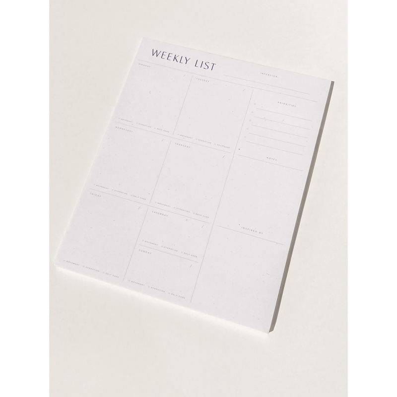 Wilde House Paper Weekly List Pad