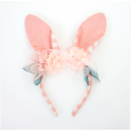 Meri Meri Embellished Gingham Bunny Headband