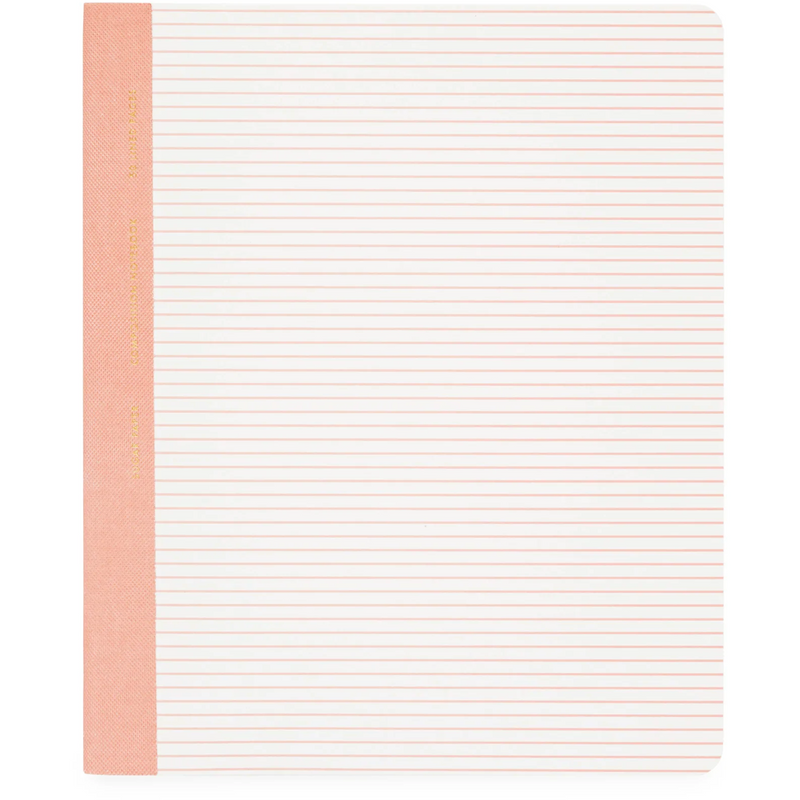 Sugar Paper Composition Book, Rose Linen Stripe