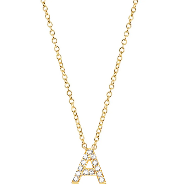 EF Collection Diamond Initial Necklace