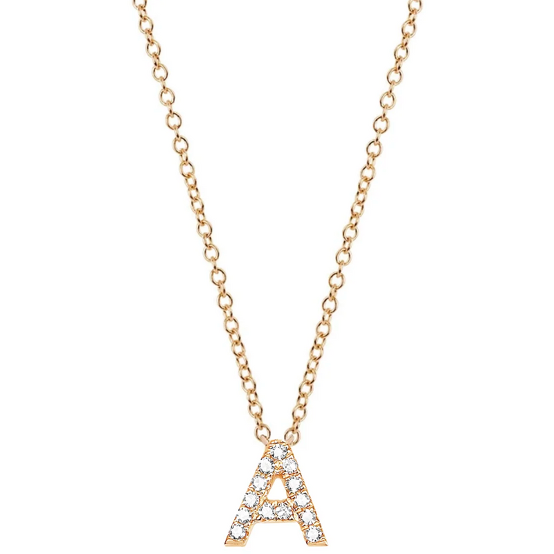 EF Collection Diamond Initial Necklace