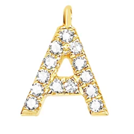 EF Collection Diamond Initial Necklace Charm