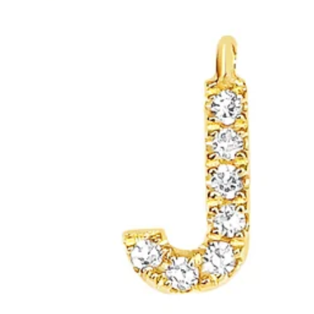 EF Collection Diamond Initial Necklace Charm