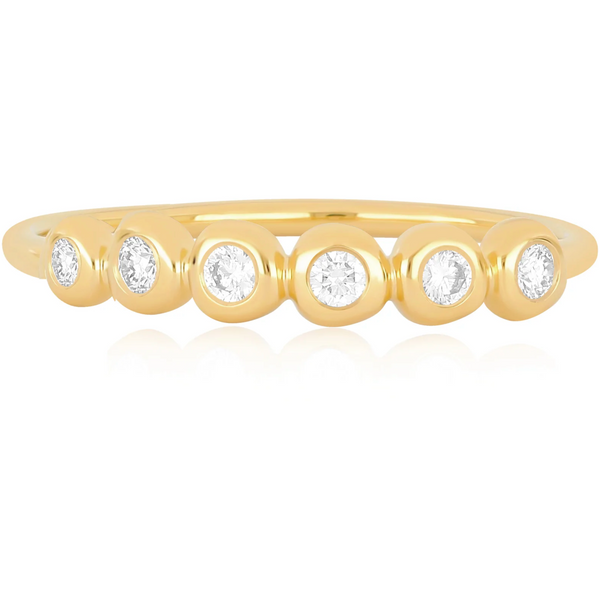 EF Collection Diamond Pillow Stack Ring