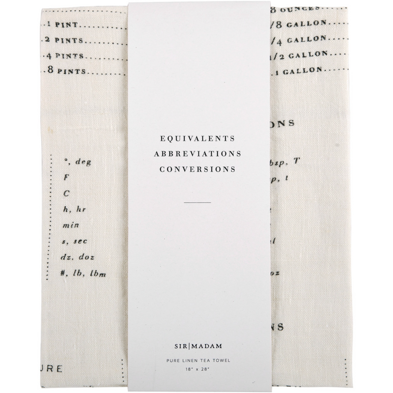 Sir|Madam Measures Tea Towel