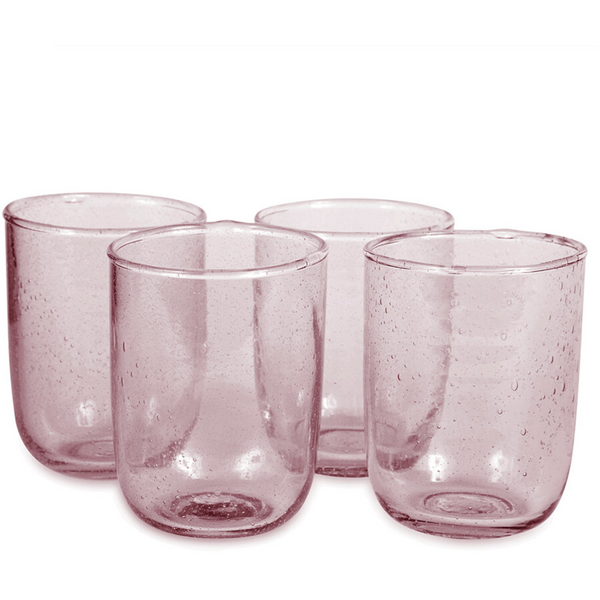 Sir|Madam Seeded 8oz Glasses Pale Rose