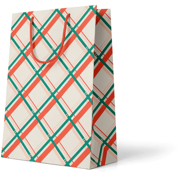 Amy Heitman Holiday Plaid Gift Bag