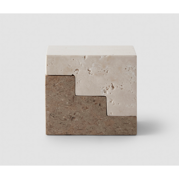 Printworks Bookend - Travertine/Limestone