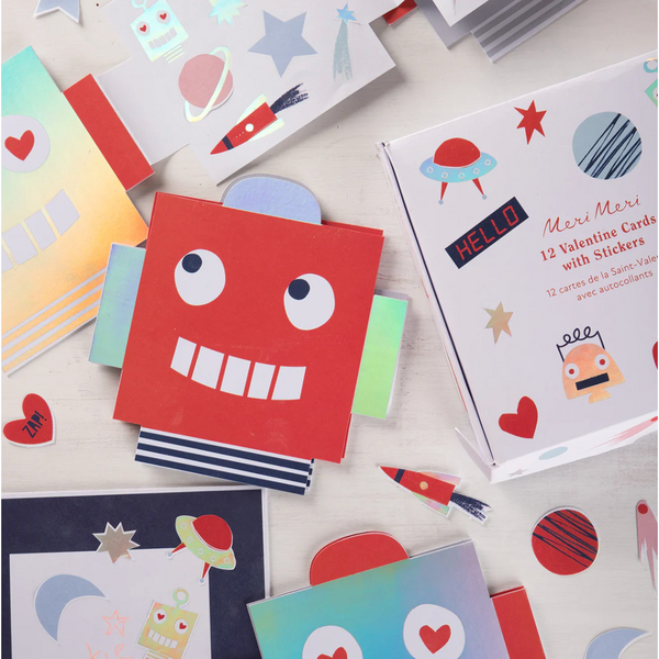 Meri Meri Robot Concertina Valentine Stickers
