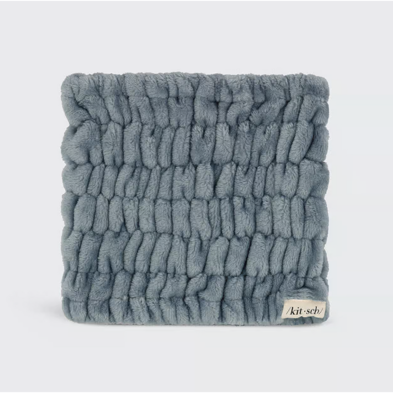 Kit.sch Recycled Fabric Extra Wide Spa Headband - Misty Blue
