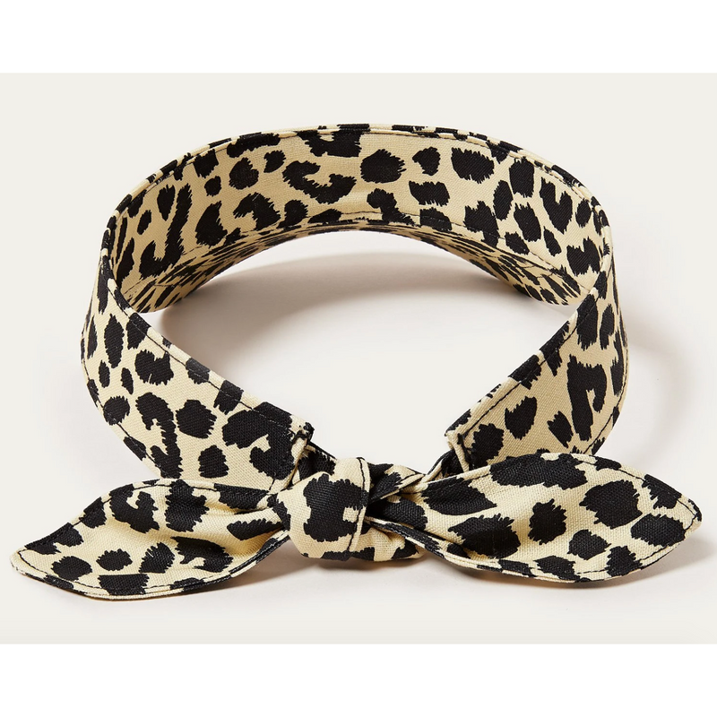 Loeffler Randall Rhonda Bow Visor Leopard