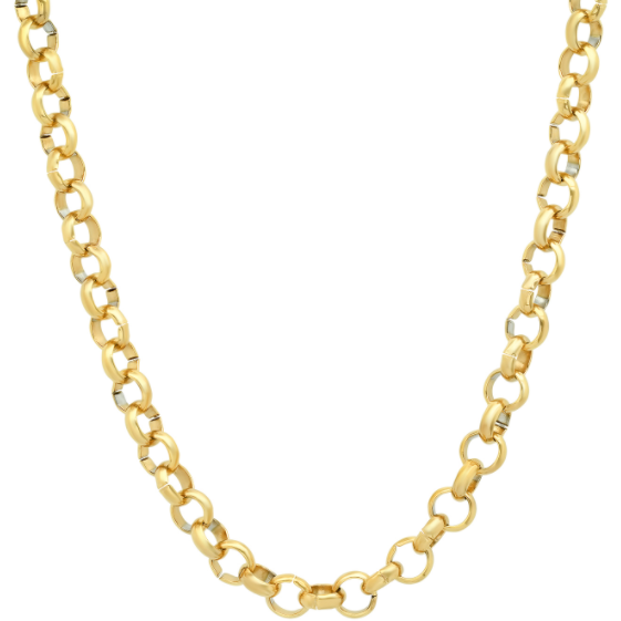 Tai Gold small thick link chain necklace - Steel