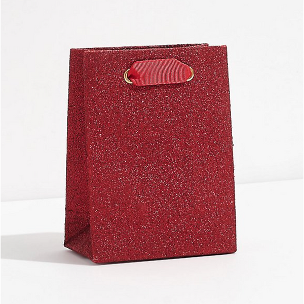 Waste Not Paper Co. Red Glitter Bag