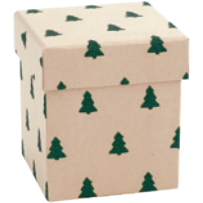 Waste Not Paper Co. Green Glitter Tree Box