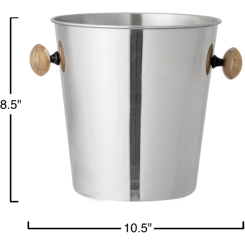 2-1/2 Quart Ice Bucket with Horn Handles