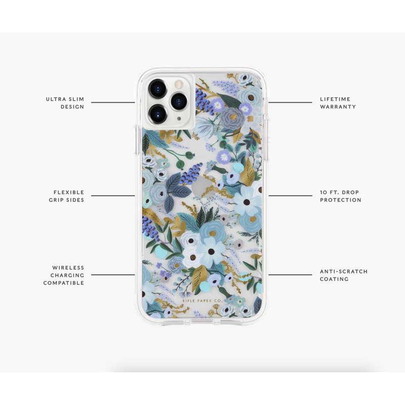 Rifle Paper Co. Clear Garden Party Blue iPhone Case
