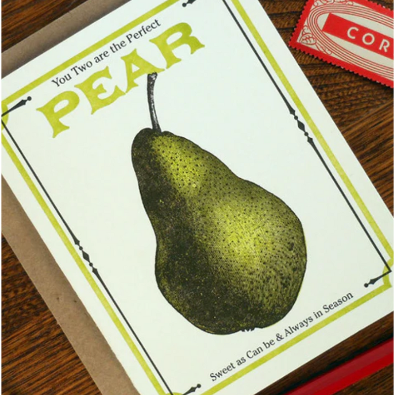 a.favorite design vintage pear seed packet
